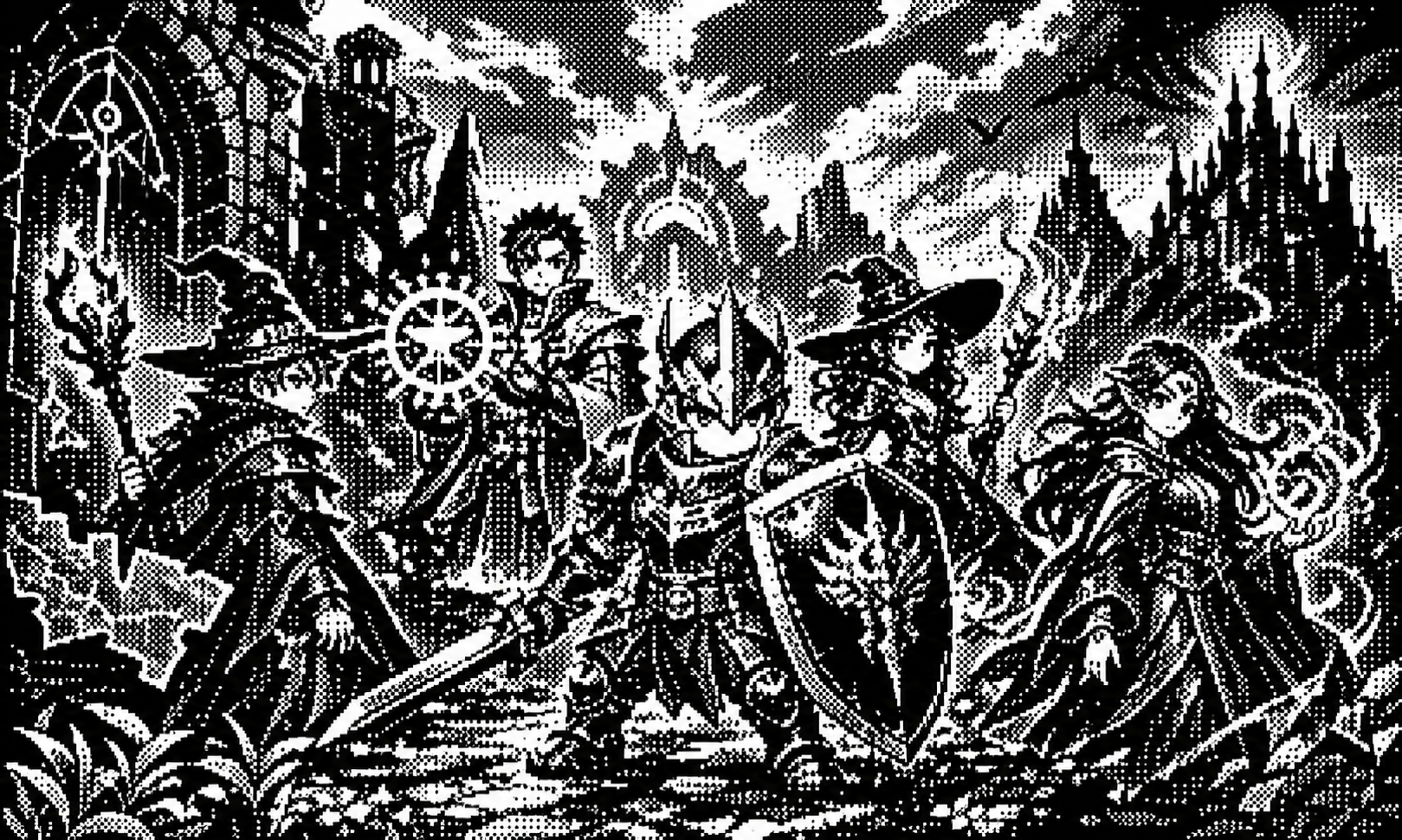 Black-and-white Via Occulta cover artwork showing the occult pilgrimage world